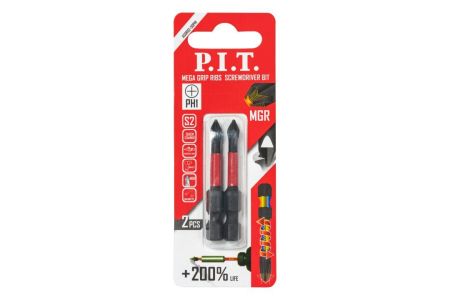 Бита PH1*50мм ударная (2шт) PIT ASDR02-50PH1