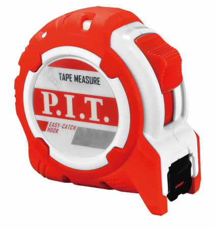 Рулетка с фиксатором 8м х 25мм ABS+TPR PIT