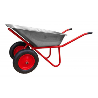 Тачка строительная 2-кол. 120л 350кг 3.25-8PU вт20мм/100мм PROF/DGR/TSU-120/2PU