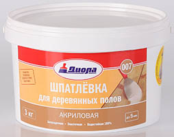 ДИОЛА Шпатл. д/дерев.полов  Д-007 (3 кг)/8