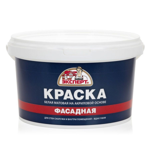 ЭКСПЕРТ Краска фасадная  (3 кг) СИНЯЯ БАНКА