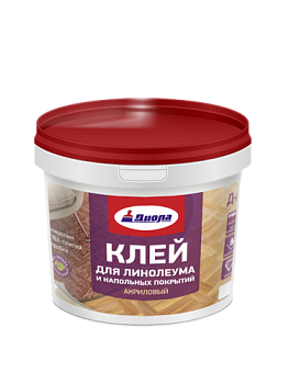 Клей акриловый для нап/покрытий и линолеума Д-52 1,5кг ведро Диола/12