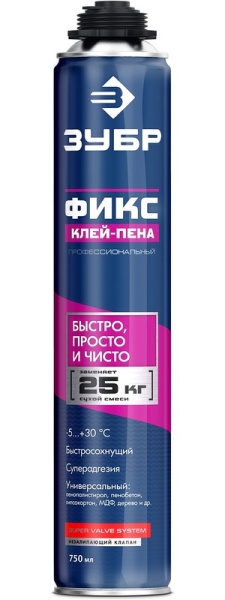 Клей-пена 750мл Профессионал ЗУБР ФИКС