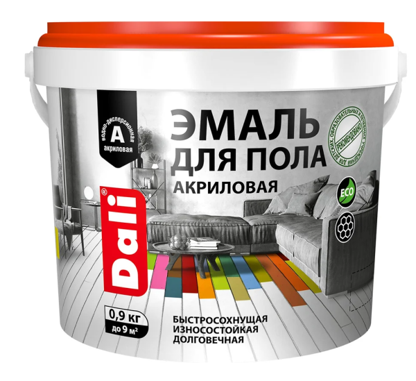 Эмаль для пола акриловая п/мат DALI дуб 0,9л
