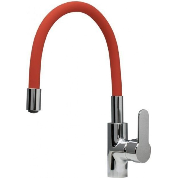 Смеситель для кухни (мойки)  PL ЭКО PL 40YW07 желтый ,силиконовый гусак (без подводки)