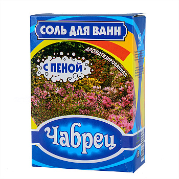 Соль для ванн с пеной, Чабрец 400гр, Бахташ