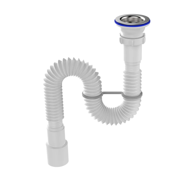 Гофросифон 1 1/4"х40/50 с мет.решеткой F203-70-MR