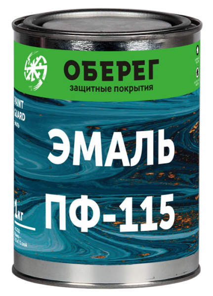 Эмаль ПФ-115 PaintGuard белый 1л (1кг)/12