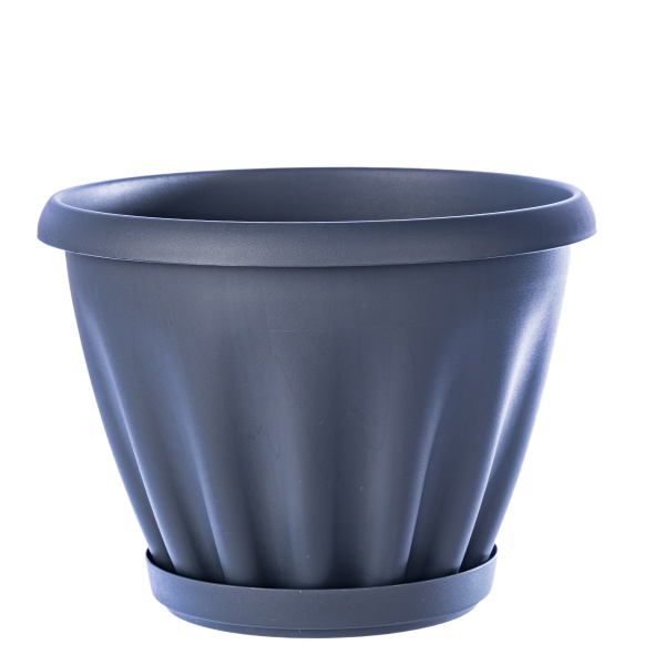 Горшок для цветов пласт Знатный графит 180 с под 2л М302ГРАФ