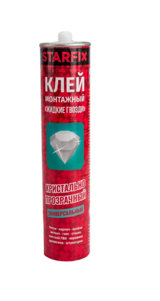 Клей монтажный "Жидкие гвозди" STARFIX кристально-прозрачный, 300мл