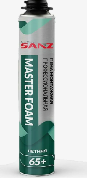 Пена монтажная профессиональная летняя SANZ PU FOAM MASTER 80, 950гр