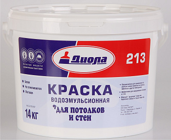 ДИОЛА Краска в/э для потолков  и стен Д-213 (7,5 кг)