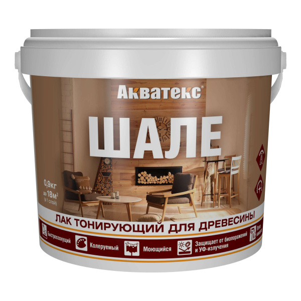 Акватекс ШАЛЕ лак тонирующий ваниль 0,9кг/6