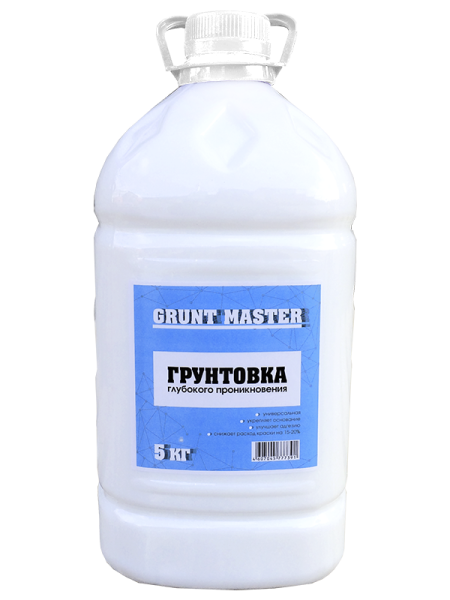 ДИОЛА GRUNT MASTER грунтовка глубокого проникновения 5кг/пэт. бутылка