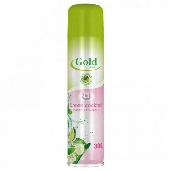 Освежитель воздуха (Gold wind Green apple) 300мл. (52-200)
