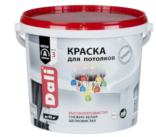 DALI для стен и потолков акриловая белоснежная 5л/1